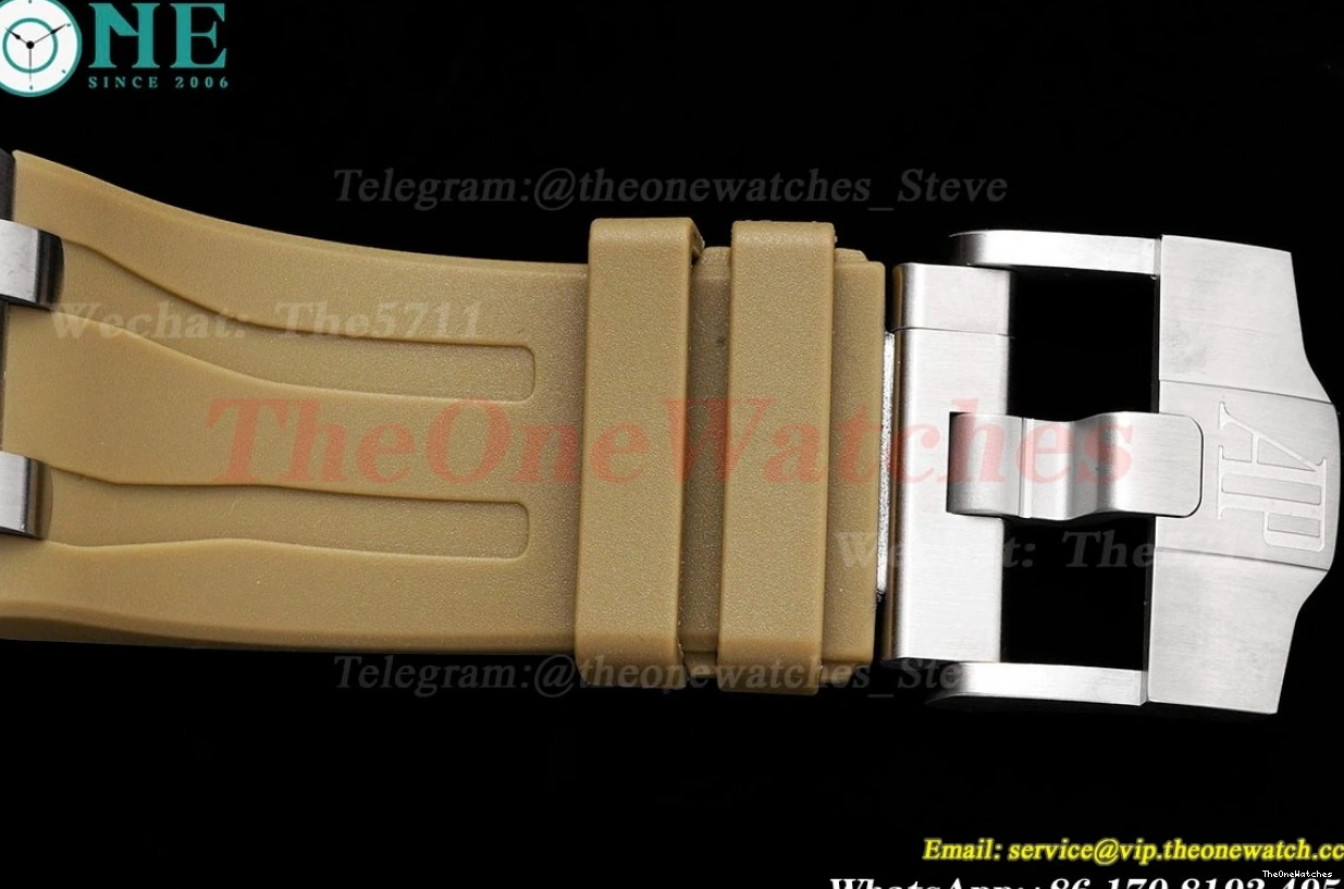 APF Brown Oak SS 43mm Offshore Black Royal RU Chrono A7750 0402